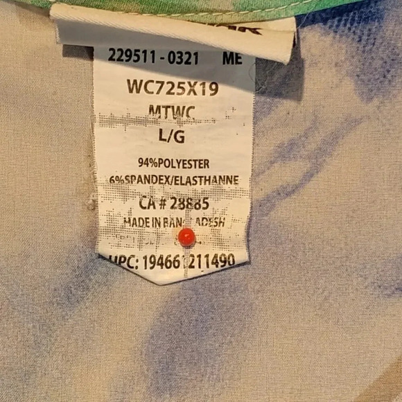 Scrub Star Blue Green Work Tunic Size Large - Picture 7 of 10